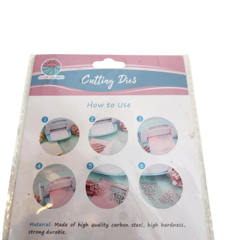 Globeland Shield Frame & Swirl Corners Metal Cutting Dies Set Silver Cardmaking
